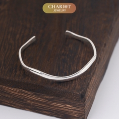 Lắc tay BCJ14 họa tiết lượn sóng đơn giản Chariot Jewelry