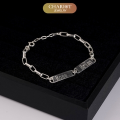 Lắc tay BCJ22 khắc tên  Chariot Jewelry
