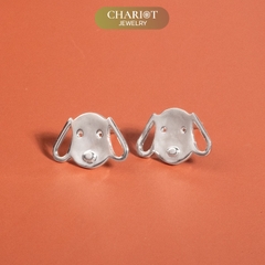 Khuyên tai bạc ECJ76 mặt cún dễ thương Chariot Jewelry