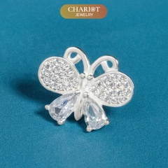 Khuyên tai bạc ECJ96 bươm bướm lung linh Chariot Jewelry