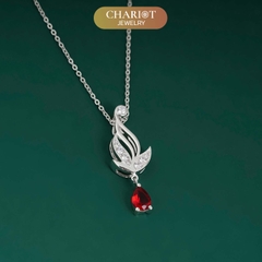 Dây chuyền bạc DCJ60 ngọn lửa rực cháy s925 ChariotJewelry