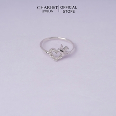 Nhẫn bạc NCJ55 S925 Minimalist Tiny Heart, quà tặng 8-3 ý nghĩa dành cho bạn gái, Chariot Jewelry