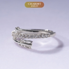 Nhẫn bạc NCJ08 Hình Mũi Tên Đính Đá Lấp Lánh Chariot Jewelry