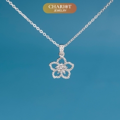 Dây chuyền DCJ105 bông hoa 5 cánh bạc 925 ChariotJewelry