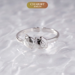 Nhẫn Bạc NCJ25 Mèo Thần Tài Chariot Jewelry