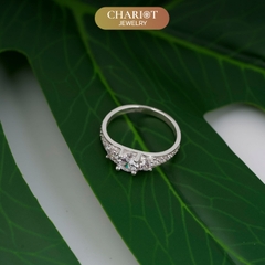 Nhẫn bạc S925 nữ NCJ114 Unity Sparkle, nhẫn couple bạc, quà tặng 8-3 ý nghĩa dành tặng bạn gái, ChariotJewelry