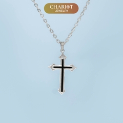 Dây chuyền DCJ107 hình chữ thập bạc 925 cách điệu ChariotJewelry