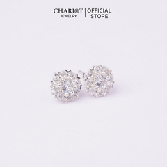 Khuyên tai bạc ECJ15 bạc 925 đính đá siêu xinh ChariotJewelry