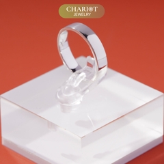 Nhẫn unisex CHARIOT basic tròn trơn bạc cao cấp 925 Chariot Jewelry NCJ31