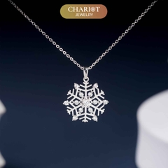 Dây chuyền bạc DCJ29 Bông tuyết lấp lánh s925 ChariotJewelry