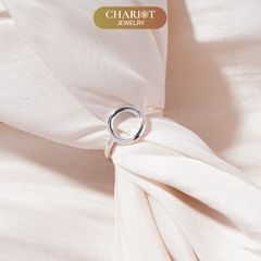 Nhẫn Bạc NCJ33 Hoạ Tiết Tròn Trơn Chariot Jewelry