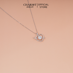 Dây chuyền bạc DCJ10 trái tim thần tiên S925 ChariotJewelry