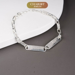 Lắc tay BCJ22 khắc tên  Chariot Jewelry