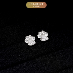 Khuyên tai bạc ECJ66 bàn chân cún yêu dễ thương ChariotJewelry