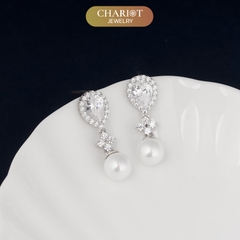 Khuyên tai bạc ECJ71 vũ trụ lấp lánh, bí ẩn Chariot Jewelry
