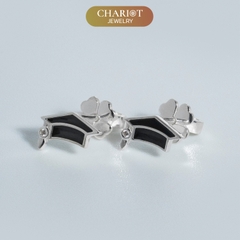 Khuyên tai bạc ECJ86 kỷ niệm tốt nghiệp Chariot Jewelry