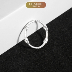 Nhẫn bạc S925 NCJ88 trái tim cách điệu, quà tặng Valentine ý nghĩa dành tặng bạn gái, Chariot Jewelry