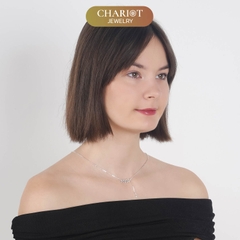 Dây chuyền bạc s925 DCJ160 nhành Olive đính đá CZ lấp lánh ChariotJewelry