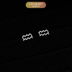 Khuyên tai bạc ECJ53 dấu ấn cung hoàng đạo ChariotJewelry