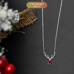 Dây chuyền bạc DCJ28 Reindeer Antler S925 ChariotJewelry