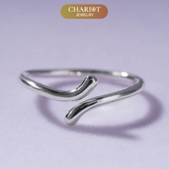 Nhẫn bạc NCJ18 Xoắn Hở Đơn Giản Chariot Jewelry