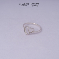 Nhẫn bạc NCJ56 S925 Trái tim đáng yêu, quà tặng 8-3 ý nghĩa dành cho bạn gái, Chariot Jewelry