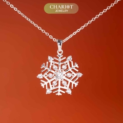 Dây chuyền bạc DCJ29 Bông tuyết lấp lánh s925 ChariotJewelry