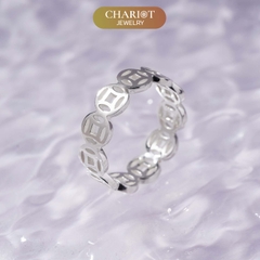 Nhẫn Bạc NCJ32 Kim Tiền Unisex Chariot Jewelry