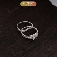 Nhẫn bạc S925 nữ NCJ114 Unity Sparkle, nhẫn couple bạc, quà tặng 8-3 ý nghĩa dành tặng bạn gái, ChariotJewelry