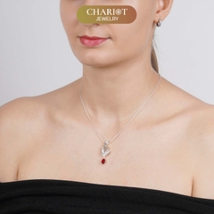Dây chuyền bạc DCJ60 ngọn lửa rực cháy s925 ChariotJewelry