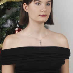 Dây chuyền bạc DCJ08 chữ thập ChariotJewelry