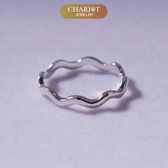 Nhẫn bạc NCJ12 Gợn Sóng Phong Cách Nhẹ Nhàng Chariot Jewelry