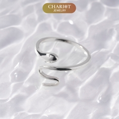 Nhẫn bạc 925 CHARIOT họa tiết hình rắn cá tính mạnh mẽ ChariotJewelry NCJ29
