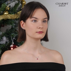 Dây chuyền bạc DCJ29 Bông tuyết lấp lánh s925 ChariotJewelry