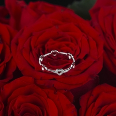 Nhẫn bạc S925 NCJ88 trái tim cách điệu, quà tặng Valentine ý nghĩa dành tặng bạn gái, Chariot Jewelry