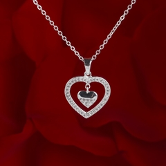 Dây chuyền DCJ07 S925 Trái tim thanh lịch, quà tặng Valentine,ChariotJewelry