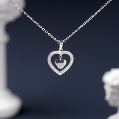 Dây chuyền DCJ07 S925 Trái tim thanh lịch, quà tặng Valentine,ChariotJewelry