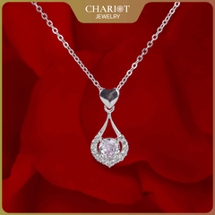 Dây chuyền DCJ40 S925 giọt nước đính đá bạc, quà tặng 8-3 ý nghĩa, Chariot Jewelry