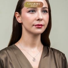 Dây chuyền bạc DCJ46 S925 trái tim đính đá, quà tặng 8-3 ý nghĩa, Chariot Jewelry