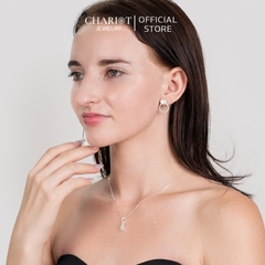 Dây chuyền DCJ101 chuỗi 3 viên đá thanh lịch trẻ trung bạc 925 ChariotJewelry