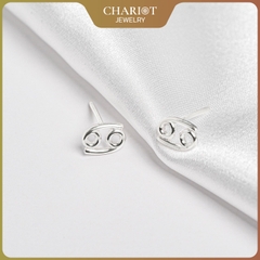 Khuyên tai bạc ECJ53 dấu ấn cung hoàng đạo ChariotJewelry