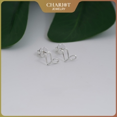 Khuyên tai bạc ECJ53 dấu ấn cung hoàng đạo ChariotJewelry