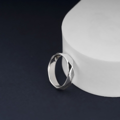 Nhẫn đôi bạc S925 nam nữ NCJ118 Geometric, nhẫn couple bạc, quà tặng 8-3 ý nghĩa dành tặng bạn gái, ChariotJewelry