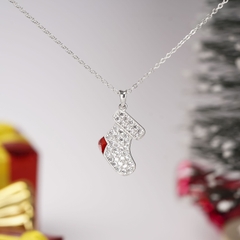 Dây chuyền bạc DCJ35 Red Stocking Christmas S925 ChariotJewelry