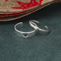 Nhẫn đôi bạc S925 nam nữ NCJ122 Matching Heart, nhẫn couple bạc, quà tặng 8-3 ý nghĩa dành tặng bạn gái, ChariotJewelry