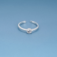 Nhẫn bạc NCJ30 hình mặt trăng đính đá, quà tặng sinh nhật dành cho bạn gái ChariotJewelry