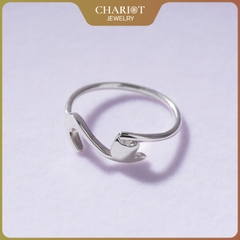 Nhẫn bạc 925 CHARIOT cách điệu hình mèo dễ thương ChariotJewelry NCJ39