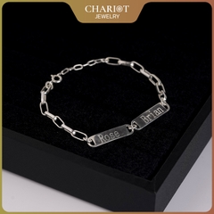 Lắc tay BCJ22 khắc tên  Chariot Jewelry