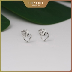 Khuyên tai bạc ECJ65 trái tim nhỏ bé ChariotJewelry
