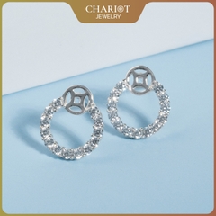Khuyên tai bạc ECJ69 Chiêu Tài Như Ý s925 Chariot Jewelry